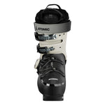 Atomic Women's Hawx Prime XTD 95 W BT Boa Ski Boot 2025 - A white and black ski boot with a silver buckle on the side, featuring a textured pattern on the toe.