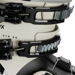 Atomic Women's Hawx Prime XTD 95 W BT Boa Ski Boot 2025 - A white ski boot with a black strap and silver buckles.