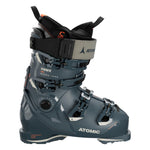 Atomic Hawx Magna 120 S 2025 Ski Boots - A dark gray ski boot with a black strap and orange accents, featuring a geometric pattern on the side.