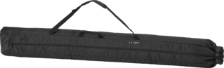 Atomic Single Ski Bag 2026 - Black bag with two zippered compartments, one on top of the other.