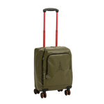 Pine green cabin trolley bag with telescopic handle and four spinner wheels