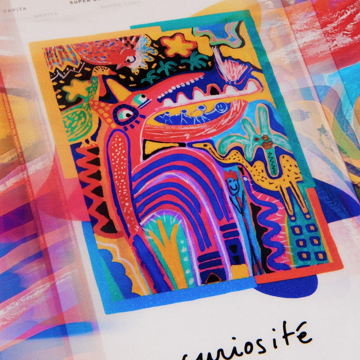 CAPiTA Aeronaut Snowboard 2025 - A snowboard with a black base and white lettering, featuring a stylized bird design on its top sheet.