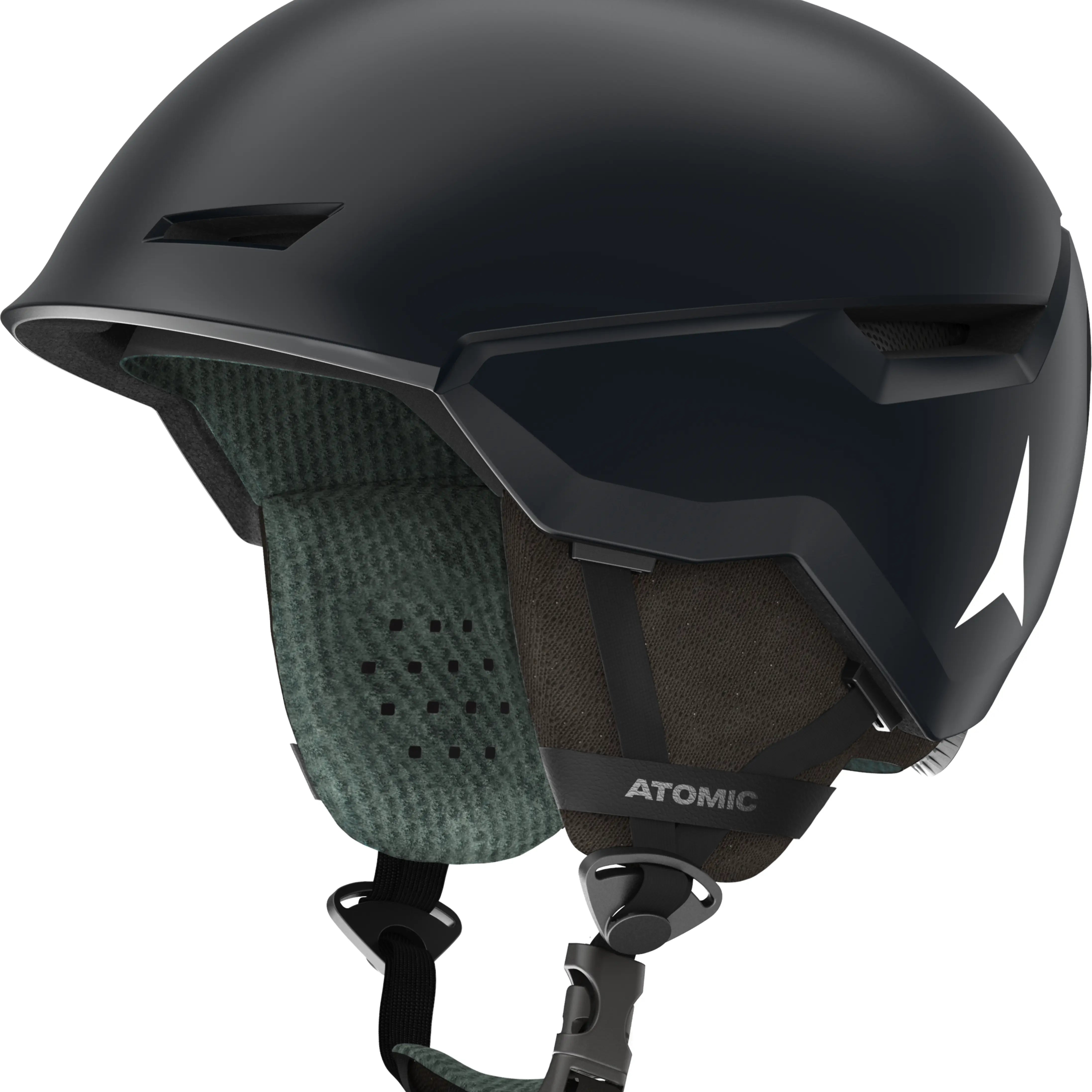 Atomic Revent Helmet 2025 - Matte black helmet with a sleek, aerodynamic design and ventilation system visible on top.