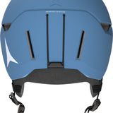 Atomic Revent Helmet 2025 - A matte black helmet with a white logo on the side and ventilation holes at the top.