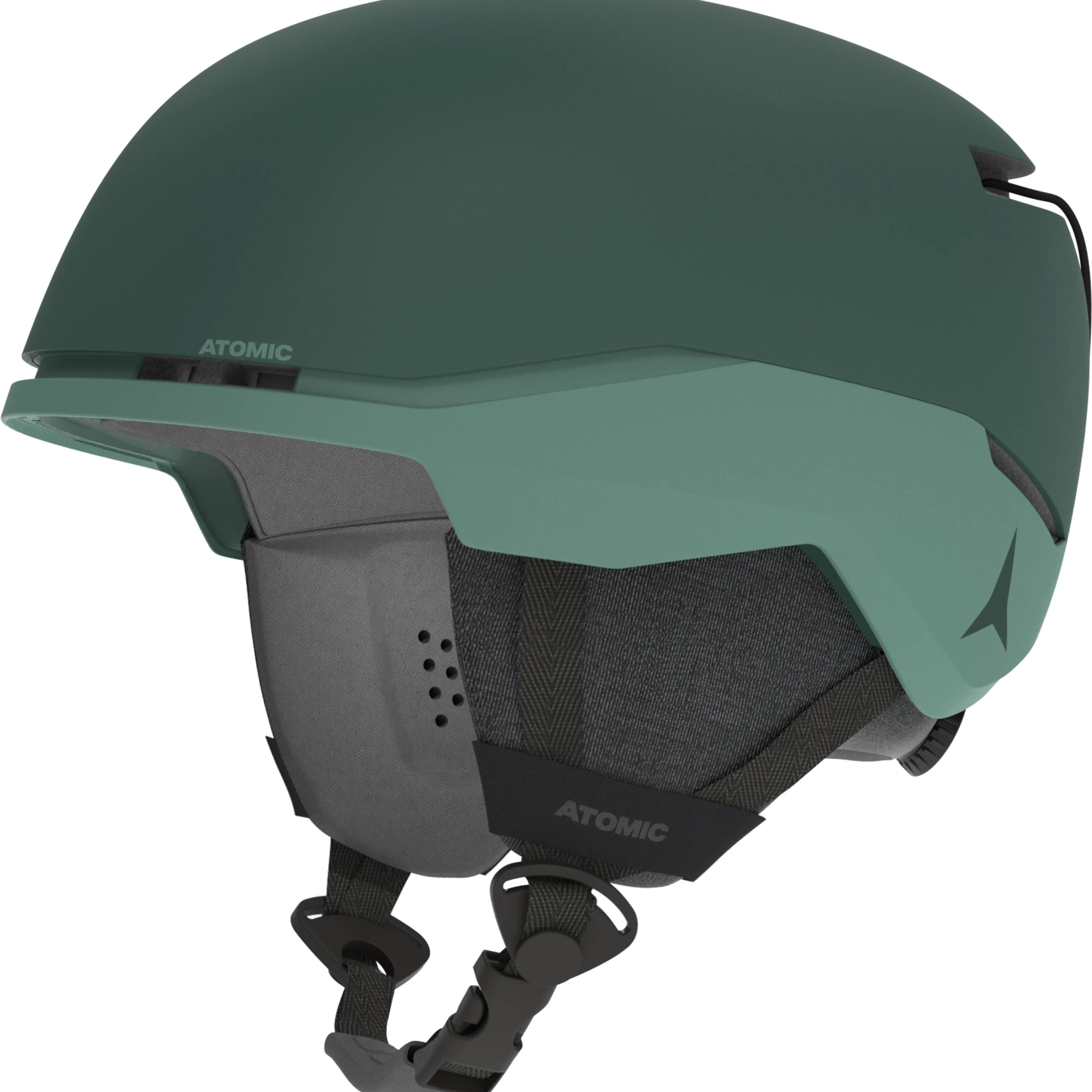 Atomic Four Amid Helmet 2025 - A dark green helmet with a matte finish, featuring a sleek design and adjustable straps.