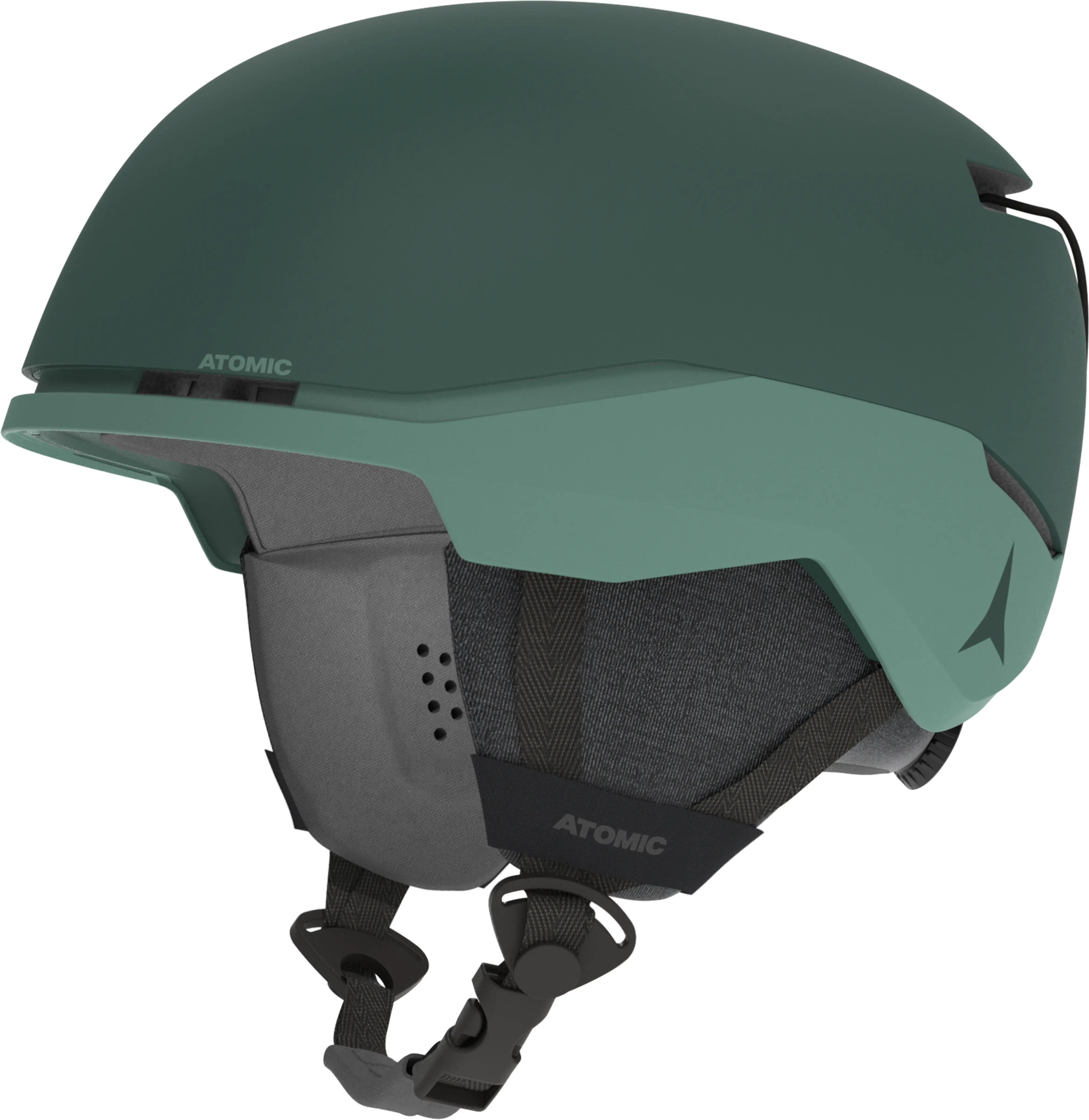 Atomic Four Amid Helmet 2025 - A dark green helmet with a matte finish, featuring a sleek design and adjustable straps.