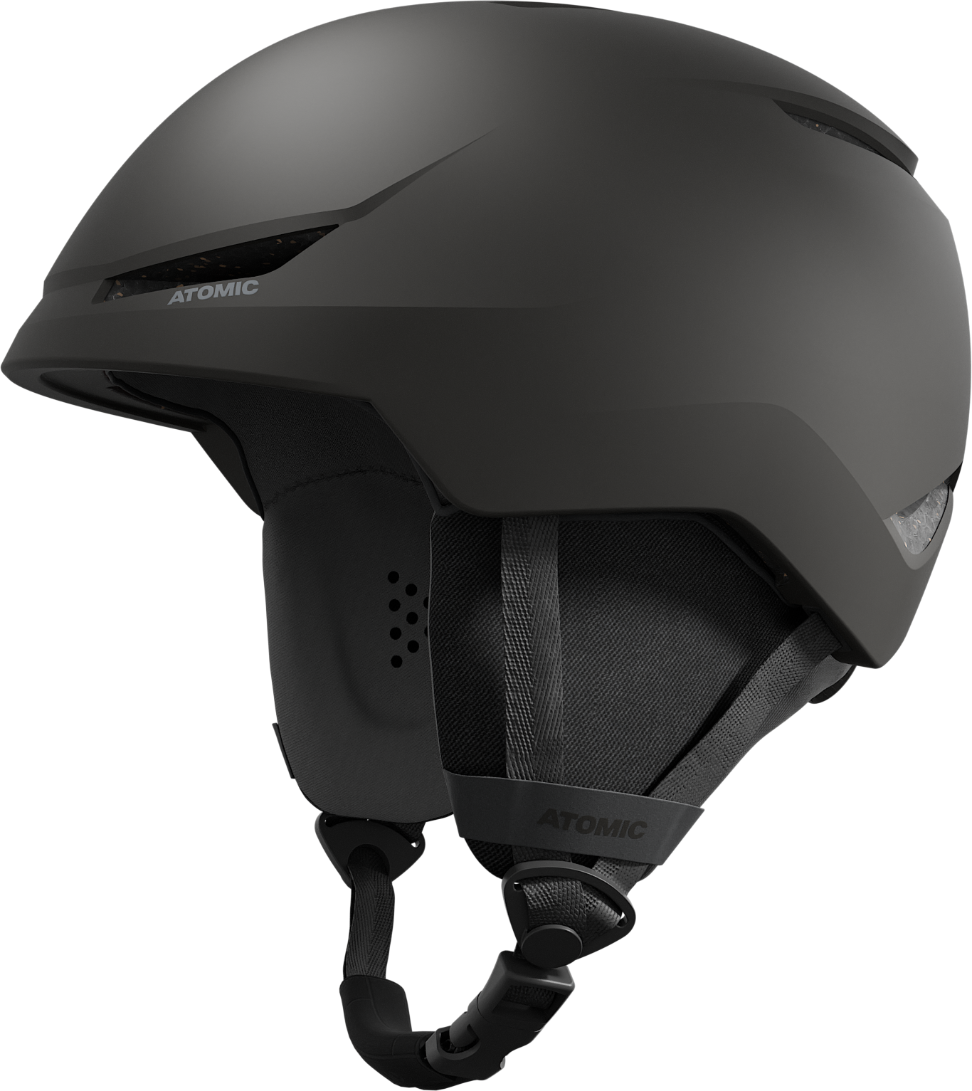 Atomic Revent Lite+ Helmet 2026 - A matte black helmet with a sleek, aerodynamic design and a subtle logo on the side.
