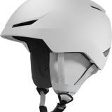 Atomic Revent Lite+ Helmet 2026 - A white helmet with a black visor and chin strap, featuring ventilation holes on top.