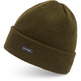 Dakine Andy Merino Beanie 2025 - A dark brown beanie with a black label featuring white lettering that reads "DAKINE".
