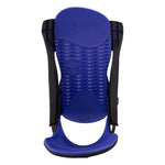 Arbor Hemlock Bindings 2026 - A pair of black bindings with a distinctive white stripe on the top strap and a silver buckle.