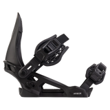 Arbor Junior's Sapling Snowboard Binding 2025 - A black snowboard binding with a sleek, modern design and adjustable straps.