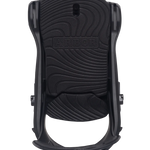 Arbor Junior's Sapling Snowboard Binding - A black snowboard binding with a textured strap and a small, rectangular logo on top.