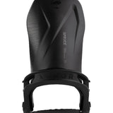 Arbor Spruce Bindings 2026 - Black bindings with a textured pattern on the straps and a small Arbor logo at the top.