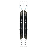 Dynastar M-Free 90 Skis with XP11 Bindings - White skis with black bindings and a blue logo on top of each ski.