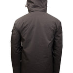 Turbine Altitude Insulated Jacket - A dark gray jacket with a hood, featuring a zippered chest pocket and adjustable cuffs.