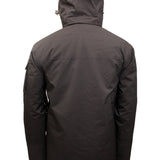 Turbine Altitude Insulated Jacket - A dark gray jacket with a hood, featuring a zippered chest pocket and adjustable cuffs.