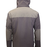 Turbine Altitude Insulated Jacket - A dark gray jacket with a hood, featuring a large zippered pocket on the chest and two smaller pockets on either side of the waist.
