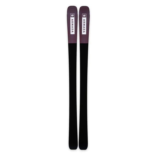 Armada Declivity 88 C Skis 2024 - A pair of skis with a dark brown top and black bottom, featuring a distinctive white logo on the tip.