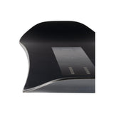 Arbor Candle Rain Snowboard 2025 - A black snowboard with a subtle white pattern on its top surface.