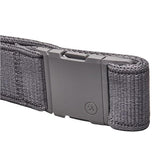 Arcade Atlas Stretch Belt 2025 - A gray belt with a woven texture, featuring a small circular logo on the front.