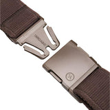 Arcade Atlas Stretch Belt 2025 - Brown belt with a silver metal buckle.