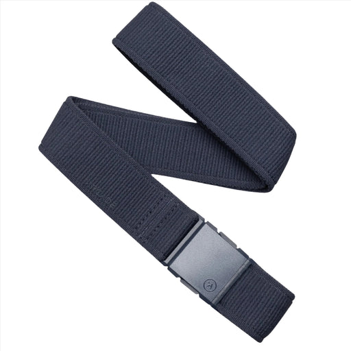 A navy blue belt with a flat design and a rectangular buckle. The belt appears to be made of a durable fabric material.