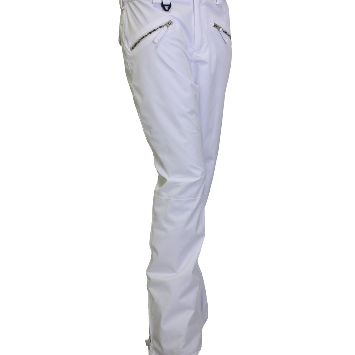 Turbine Women's Aura II Shell Pant 2025 - White snow pants with two zippered pockets on the back and one zippered pocket on the front.