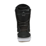 Vans Men's Aura OG Snowboard Boot 2025 - Black snowboard boot with white accents and a round BOA logo on the side.