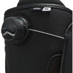 Vans Men's Aura OG Snowboard Boot 2025 - Black snowboard boot with a textured pattern on the toe and heel areas.