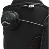 Vans Men's Aura OG Snowboard Boot 2025 - Black snowboard boot with a textured pattern on the toe and heel areas.