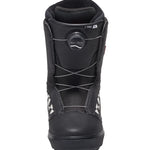 Vans Men's Aura OG Snowboard Boot 2025 - Black snowboard boot with white logo on side and black laces.