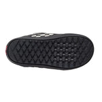 Vans Men's Aura OG Snowboard Boot 2025 - Black snowboard boot with white checkered logo on top and red tag on heel.