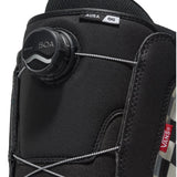 Vans Men's Aura OG Snowboard Boot 2025 - Black snowboard boot with a black and white checkered pattern on the side.