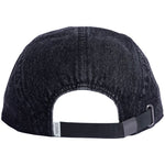 EDISON 5 PANEL CAP 2023 - Black baseball cap with a flat brim and five panels on the crown, featuring an adjustable strap at the back.