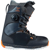 BODEGA HYBRID BOA M BOOT 2022 - Black snowboard boots with orange accents and a textured rubber sole.