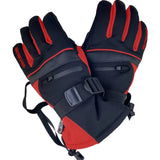 Treviso Junior Blaze Glove 2022 - A pair of black gloves with red accents and a strap on the wrist.