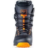 BODEGA HYBRID BOA M BOOT 2022 - Black snowboard boot with orange accents and laces.