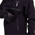 Whitespace 3L Performance Snowboard Jacket 2024 - A black snowboard jacket with a zippered chest pocket and reflective logo on the left breast.