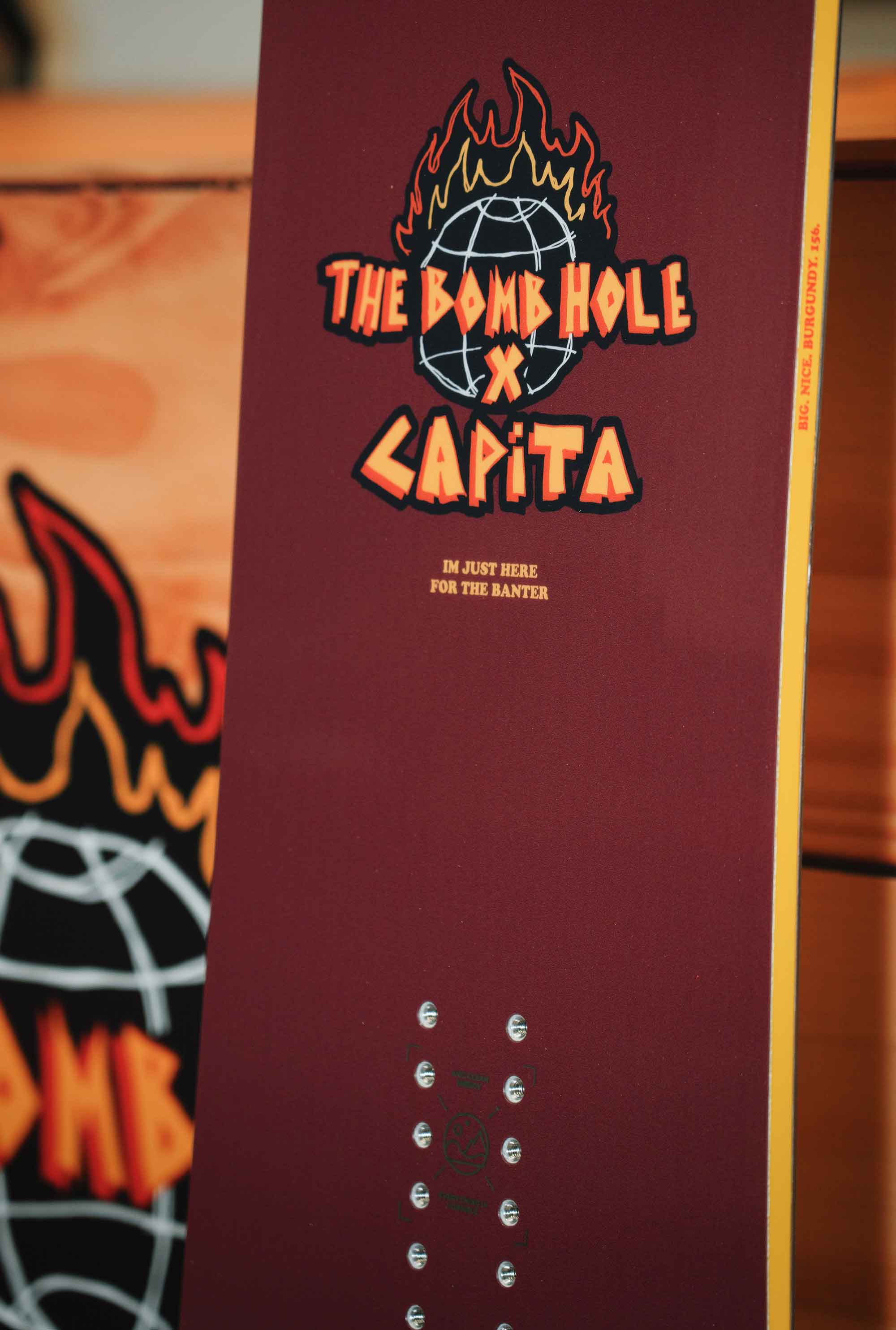 capita custom design snowboard Capita Big Nice Burgundy Snowboard 2025