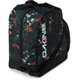 Dakine Boot Bag 30L 2025 - A black bag with a floral pattern of red, white, and green flowers.