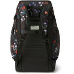 Dakine DLX 75L Boot Backpack - A black backpack with a floral pattern of red, white, and purple flowers on the top portion.