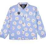 Airblaster Bruiser Shell Jacket 2025 - A light blue jacket with a repeating pattern of white flowers and orange centers.