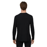 Le Bent Core Lightweight Crew Top Base Layer 2025 - A black crew-neck top with a subtle white logo on the left chest.