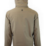 Insulated hooded jacket, espresso-brown back view