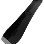 Bataleon Beyond Medals Snowboard 2025 - A black snowboard with a white logo and text on top, featuring silhouettes of people in various winter sports poses.