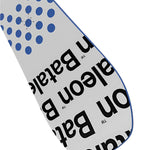Bataleon Blow Snowboard 2025 - A white snowboard with blue dots and a black logo on top.