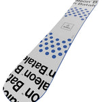 Bataleon Blow Snowboard 2025 - A white snowboard with blue dots and black text, featuring a logo in the center.