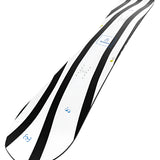 Bataleon Chaser Snowboard 2025 - White snowboard with black stripes and blue logo on top.