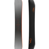 Bataleon Disaster + Snowboard 2025 - A black snowboard with a red outline around its edges and an orange logo on top.