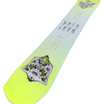 Bataleon Disaster Snowboard 2025 - A snowboard with a gray wolf's head graphic on a light blue background.